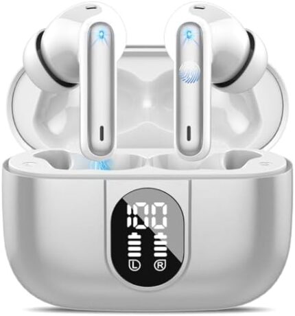 Wireless Earbuds, Bluetooth Headphones HiFi Stereo, 40H Playtime in-Ear Earbud, 2023 Bluetooth 5.3 Earbuds with LED Power Display, IP7 Waterproof Wireless Earphones Sport Headset for Android iOS