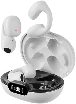 Wireless Earbuds,Wireless Ear Clip Bone Conduction Headphones,Open Sport Bone Earbuds,Bluetooth 5.3 Bone Conduction Head,Running Workout Painless Wearing Earring Earphone,for iPhone Android Samsung