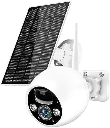 Wireless Security Camera Outdoor Solar Powered, NoahTec 2K HD 2.4G WiFi Battery Cameras for Home Security Outside Motion Detection Siren, Spotlight Night Vision Two Way Audio Cloud/SD Storage
