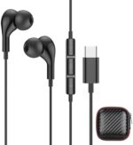 XNMOA Earbuds for iPhone15,15 Plus,15 Pro,15 Pro Max,Samsung Galaxy ZFilp5 4 3 S23 S22, USB C Earphones with Microphone,in-Ear Type C Earbuds,Noise Cancelling Type C Port Headphones,Black