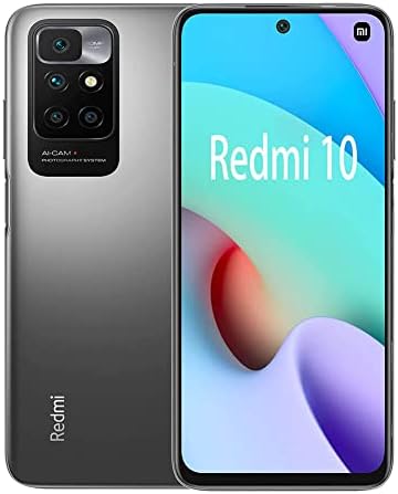 Xiaomi Redmi 10 2022 4G LTE (64GB + 4GB) LTE GSM Unlocked 6.5" 50MP Quad Cam (Tmobile Mint Tello and International Global) + (w/Fast Dual USB Car 51W Charger) (Carbon Gray)