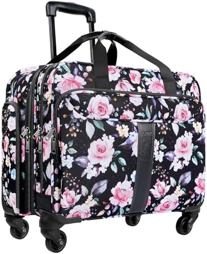 YOREPEK Rolling Laptop Bag Women, Large Premium Rolling Briefcase with Spinner Wheels, Waterproof Overnight Roller Carry on Computer Case for Travel Work Office Airplane Business Wife Mom Teacher