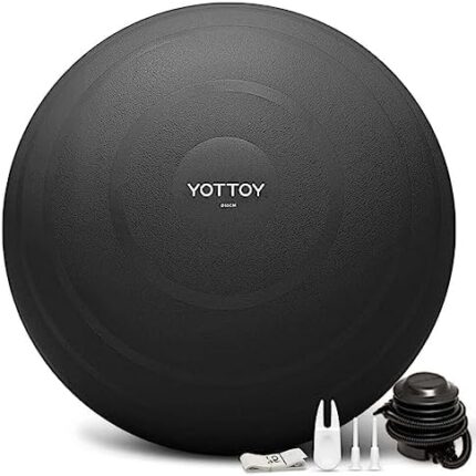 YOTTOY Anti-Burst Exercise Ball for Working Out, Yoga Ball for Pregnancy,Extra Thick Workout Ball for Physical Therapy,Stability Ball for Ball Chair Fitness with Pump
