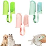 ZEHRAI 3 Pack Toothbrush for Dog, Finger Toothbrush Kit, 135ºSurround Bristles for Easy Teeth Cleaning, Double-Finger Toothbrush Dental Care for Puppies, Cats and Small Pets