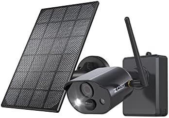 ZOSI C306 Pro 2K Wireless Battery Powered Security Camera Outdoor with Solar Panel, Color Night Vision, 2-Way Talk, PIR Smart Detection, Spotlight & Siren Alarm, Cloud/SD Card Storage(No SD Card)