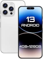 fuxinya Unlocked Cell Phones 2023 Android 13 Smartphone with Dynamic Island 6.54" HD Screen 50MP+8MP Camera 4000 mAh Long Battery 4GB+128GB 8-Core Mobile Phones Cellphone with 4G Dual SIM (White)