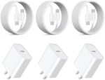 iPhone 15 Fast Charger,[Apple MFi Certified] 3Pack 20W Rapid USB C Wall Charger Block Adapter with 6FT USB C to USB C Data Sync Charging Cord for iPhone 15/15 Plus/15 Pro/15 Pro Max,iPad Pro/Air/Mini