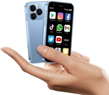 roiesvry XS16 3.0 inch Mini Smartphone 4G LTE Android 10 Quad Core 2000mAh Type-C Dual SIM Small Mobile Phone (Blue, 2GB RAM 16GB ROM)