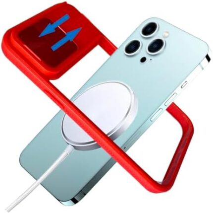 teroxa Compatible for iPhone 15 Pro Max Bumper Case, No Back Cover Design with Camera Lens Protection Compatible Magsafe Wireless Charger Excellent Heat Dissipation (Red)