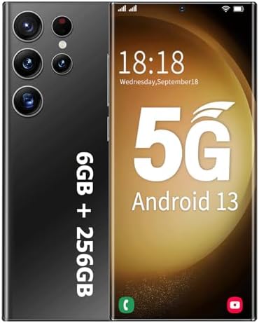 viqee S23 5G Unlocked Cell Phone, Android 13 6.8" HD Display Smartphone Dimensity 900 10 Core 6GB+256GB, 80MP Main Camera 6000MAh Long Battery Life Mobile Phone