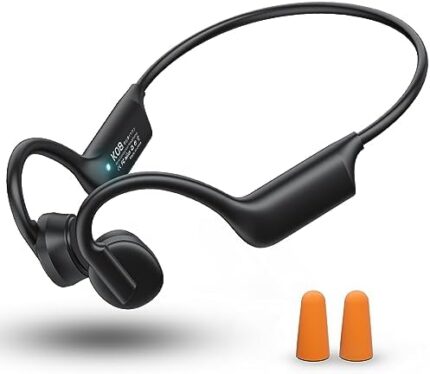 zanpolin Bone Conduction Headphones - 10Hr Playtime, Bluetooth 5.3 Wireless Sport Headphones with Mic, Sweat-Resistant Earphones for Running Workout Cycling