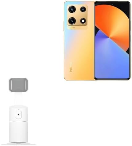 BoxWave Stand and Mount Compatible with Infinix Note 30 Pro - PivotTrack360 Selfie Stand, Facial Tracking Pivot Stand Mount - Winter White