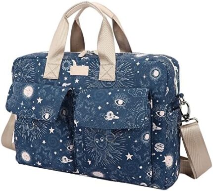 SANFAN Laptop Briefcase, Water Repellent Multi-Functional Laptop Shoulder Messenger Case Bag…