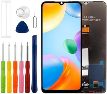 [New] Duotipa LCD Display Touch Screen Digitizer Assembly Replacement for Redmi 10C Poco C40 220333QPG 220333QAG 220333QBI 220333QNY 220333QL 6.71" with Technical Repair Tools Kit-Black.