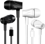 2 Pack-Headphones Wired Earbuds-Earphones Built-in Microphone & Volume Control. Compatible with All iPhone 13/12/11 Pro Max/Xs Max/XR/X/7/8 Plus