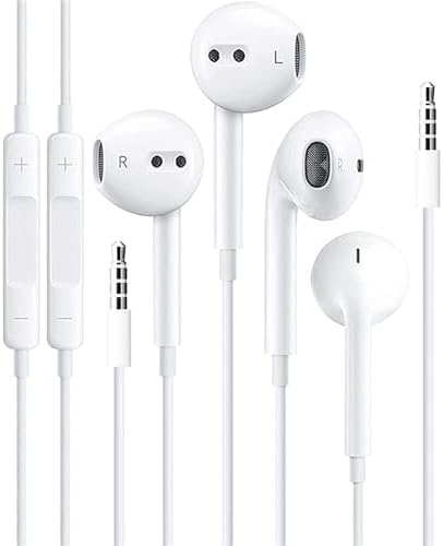 2 Pack Wired Apple Earbuds/iPhone Headphones/Earphones with 3.5mm Wired[Apple MFi Certified] with Mic, Volume Control Compatible with iPhone,iPad,iPod,Computer,MP3/4,Android Most 3.5mm Audio Devices
