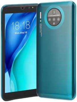 5.72in M30PLUS Smartphone, LCD Full Screen, Face ID Unlock, 512MB + 4GB, for Android 4.4, 2MP+ 2MP Camera, 1800mAh, Dual Card Dual Standby Cell Phone Support for WiFi+BT+FM(Blue-US)