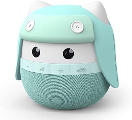 ASIMOM Kid Bluetooth Speaker, Rhyme Kawaii Speaker, Stereo Wireless Pairing, 15H Playtime, Cute Portable Speaker, Gift for Teens Teenage Girls and Kids (Aqua Blue)