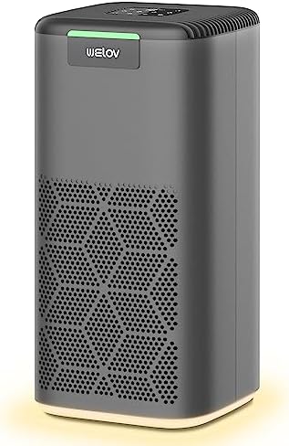 Air Purifiers for Home Large Room: Welov H13 HEPA Air Purifiers for Pet Allergy, 1570 Sq Ft Coverage Air Quality Monitor Removes Pet Hair Dander Pollen Smoke Dust Mold, 23dB Air Purifiers for Bedroom
