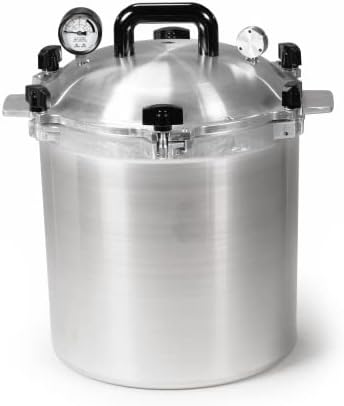 All American 1930: 25qt Pressure Cooker/Canner (The 925) - Exclusive Metal-to-Metal Sealing System - Easy to Open & Close - Suitable for Gas, Electric, or Flat Top Stoves - Made in the USA