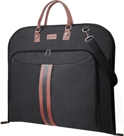 BALEINE Foldable Garment Bags For Travel, 42'' Premium Suit Bags For Men Travel, Carry On Garment Bags for Hanging Clothes (Black)
