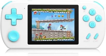 Beico Handheld Games for Kids Aldults with Built in 268 Classic Retro Video Games,3.0'' Color Screen Rechargeable Portable Arcade Gaming Player,Boys Girls Travel Electronics Toys Birthday Gift (White)