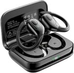 Bluetooth Headphones Wireless Earbuds, 5.3 Sports Earbuds 75H Playtime, IPX7 Waterproof, LED Power Display, Over Ear Buds with Earhooks, Mic in-Ear Headphones Deep Bass for Sports Running Workout