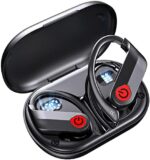 Bluetooth Headphones Wireless Earbuds Sports Over-Ear Bluetooth 5.3 Ear Buds with Earhooks 120H Playtime Wireless Headphones for Workout Waterproof Audifonos Bluetooth inalambricos LED Power Display