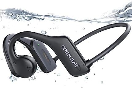 Bone Conduction Headphones, Waterproof Swimming Headphones, Open Ear Bluetooth 5.3 Headphones, Built-in MP3 32G Memory, Underwater Wireless Earphones Headset for Swimming, Sports, Running, Cycling