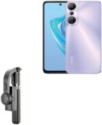 BoxWave Stand and Mount Compatible with Infinix Hot 20 - Gimbal SelfiePod, Selfie Stick Extendable Video Gimbal Stabilizer - Jet Black