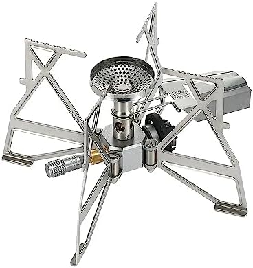 CAMPINGMOON Portable Butane Stove Burner Camping Backpacking Foldable Compact with Storage Bag XD-3-NE