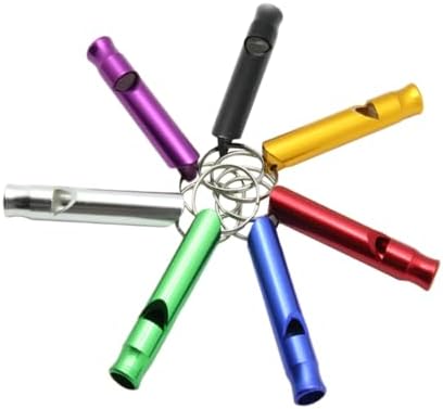 COOLHIYA 6pcs Survival Whistle Aluminum Whistle Whistle for Camping Survival Supplies Safety Whistle Survival Equipment Emergency Whistle Survive Life-Saving