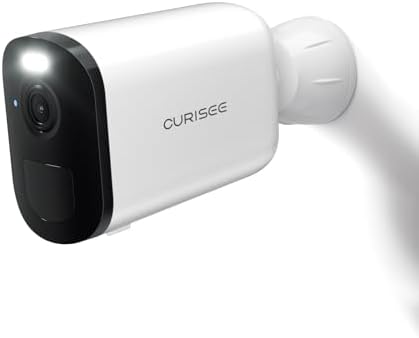 CURISEE Security Camera Wireless Outdoor 2K Home Security Cameras with Spotlight Battery/Solar Security Cameras Outside, Waterproof PIR Detection & Alarm, Color Night Vision, 2-Way Talk, 2.4GHz WiFi