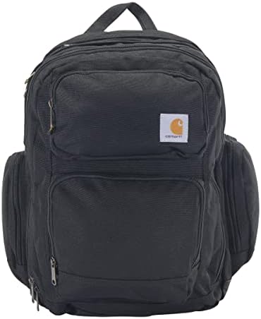 Carhartt Unisex Adult Force Pro Backpack with 17-Inch Laptop Sleeve and Portable Charger Compartment, Black, One Size