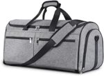 Carry on Garment Bag for Travel, Bukere Convertible Travel Duffel Suit with Shoe Compartment, Detachable Shoulder Strap, 2 in 1 Weekender Men Women
