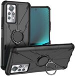 Compatible with Infinix Note 11 Pro Case Cover,Compatible with Infinix Note 11s X698 X697 Case Ring Stand 2 in 1 Phone Case Cover Black