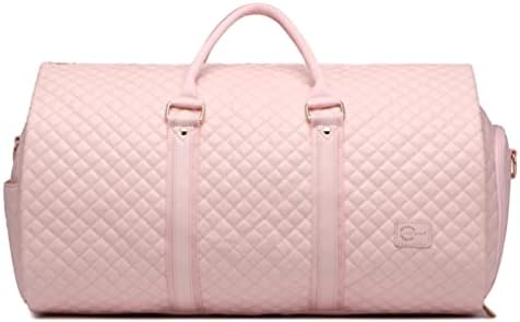 Convertible Carry on Garment Bag for Women,Leather Garment Bags for Convertible Carry on Garment Bag for Women,Leather Garment Bags for Travel with Shoe Pouch 2 in 1 Hanging Suitcase Suit Bag for Women Travel Bags for Women Duffle Bag Garment Bag Gifts