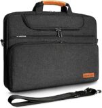 DOMISO 13.3 Inch Multi-Functional Laptop Sleeve Business Briefcase Waterproof Messenger Shoulder Bag for 13"-13.3" Laptops/MacBook Pro Retina/Dell XPS 13 / Surface Book/ASUS/Acer, Black