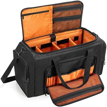 DSLEAF Sneaker Bag for Travel, Shoe Duffel Bag with 3 Adjustable Dividers & Shoulder Strap for Shoes, Clothing and Laptop