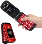 Dpofirs 2G Unlocked Senior Flip Cell Phone with 2.4 Inch Display and Full Voice-Assistance, Senior Basic Cell Phone for The Elderly, Children and Adults(US)