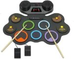 Electronic Drum Set For Kids, 9 Drum Pads & 2 Pedals In Kit - Headphone Jack in Drumset - Rechargeable Electric Drums Pad For Kid Age 8-12 - Gifts For Boys & Girls Ages 7 8 9 10 11 12 13+ Year Old