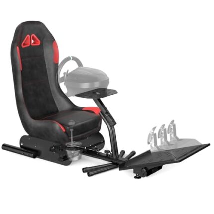 FLAONUSGT Racing Simulator Cockpit Racing Wheel Stand with Seat Steering Gaming Chair Cockpit Driving Seat for for Logitech G29 G920 G923 G27 G25 and Thrustmaster T248X T248 T300RS T150 458 TX