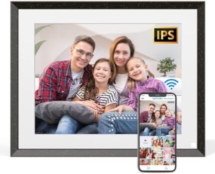 FULLJA 9.7 inch WiFi Smart Digital Photo Frame - Digital Picture Frame, Touch Screen, 32GB Storage, Auto-Rotate, Motion Sensor, Share Photos and Videos via App, Email, Gift for Family and Friends
