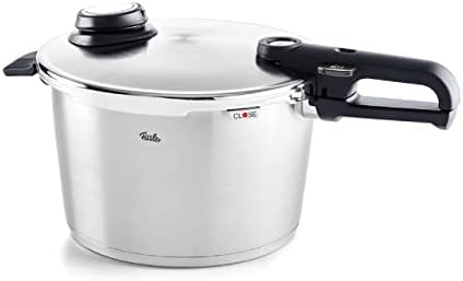 Fissler Vitavit Premium Pressure Cooker with Steamer Insert - Premium German Construction - Built to Last for Decades - Safe & Easy Pressure Cooker with Glass Lid - For All Cooktops - 8.5 Quarts