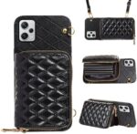 Furiet Detachable Crossbody Wallet Case for Xiaomi Redmi Note 12 Pro Plus 5G with Zipper Purse, Multi Card Slots, PU Leather Stand Shockproof Cell Phone Cover for Redmi Note 12 Pro+ 5G Women Black