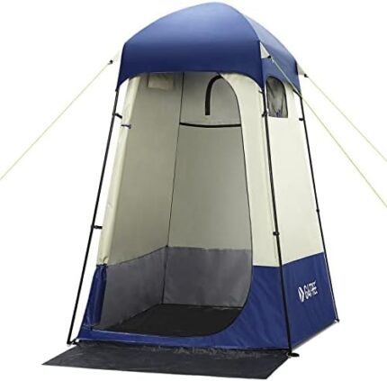 G4Free Large Outdoor Privacy Shower Tent, 7.5FT Portable Camping Easy Set Up Deluxe Shelter Tent Dressing Changing Room with Carry Bag, Camp Toilet
