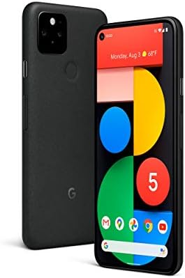 Google Pixel 5 - 5G Android Phone - Water Resistant - Unlocked Smartphone with Night Sight and Ultrawide Lens - Just Black