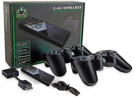 Goumth Wireless Retro Game Console with 2 Wireless Gamepad, HDMI 4K TV Game Stick Console Built in 20000+Retro Games& 9 Emulators(64GB)