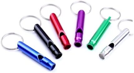 HEALEEP 6pcs Survival Whistle Survival Supplies Safety Whistle Aluminum Whistle Emergency Whistle Survival Equipment Whistle for Camping Life-Saving Tool