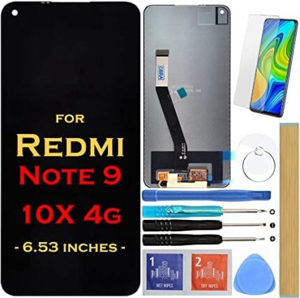 HLTECH Screen Replacement LCD Display Touch Digitizer Assembly for Xiaomi Redmi Note 9 Redmi 10X 4G (Not for Redmi Note 9s|9 Pro)